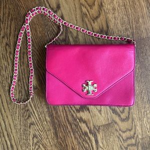 Tori Burch handbag - hot pink and metallic gold